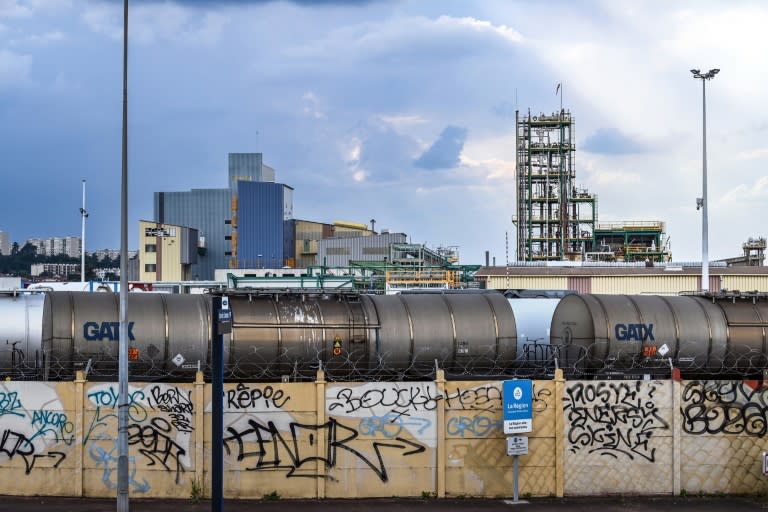 L'usine du groupe chimique Arkema à Pierre-Bénite, près de Lyon, le 3 juin 2023 (OLIVIER CHASSIGNOLE)