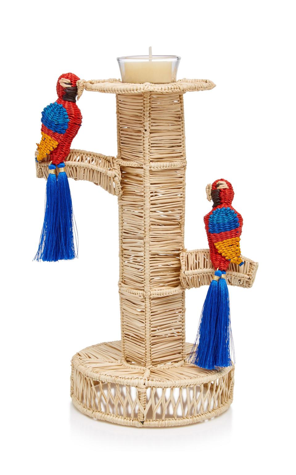 Give someone the gift of escapism: These parrot-adorned candlesticks will make them feel like they’re on a tropical vacation, not blasting the space heater in a freezing apartment.
SHOP NOW: Guacamayas Raffia Candlestick by Mercedes Salazar, $295, modaoperandi.com.