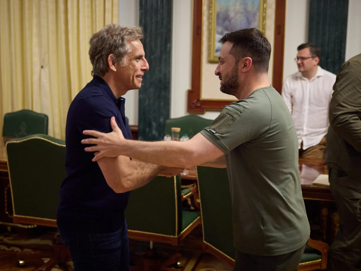 Ben Stiller met with Zelenskyy in Kyiv and told the actor-turned-politician 'you..