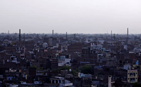 Chimneys of leather tanneries are seen in Kanpur, India, May 3, 2018. Picture taken May 3, 2018. REUTERS/Adnan Abidi