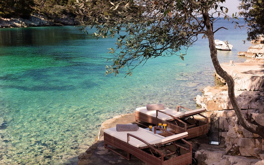 Little Green Bay, a boutique hotel in a secluded bay on Hvar, is all about understated luxury