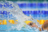 Jacqueline Freney of Australia is competes in the Women's 100m Freestyle - S7 final on day 5 of the London 2012 Paralympic Games at Aquatics Centre on September 3, 2012 in London, England. (Photo by Clive Rose/Getty Images)