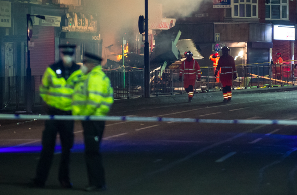 <em>Hinckley Road remains closed in both directions from its junction with Bolton Road to its junction with Woodville Road (SWNS)</em>