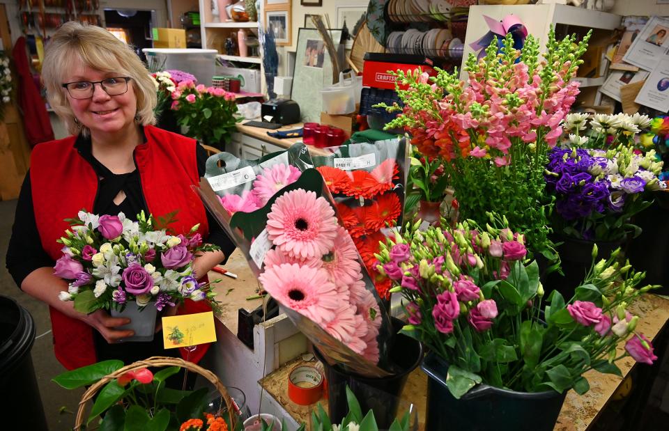 Sally Jablonski, florist at Herbert Berg Florist.