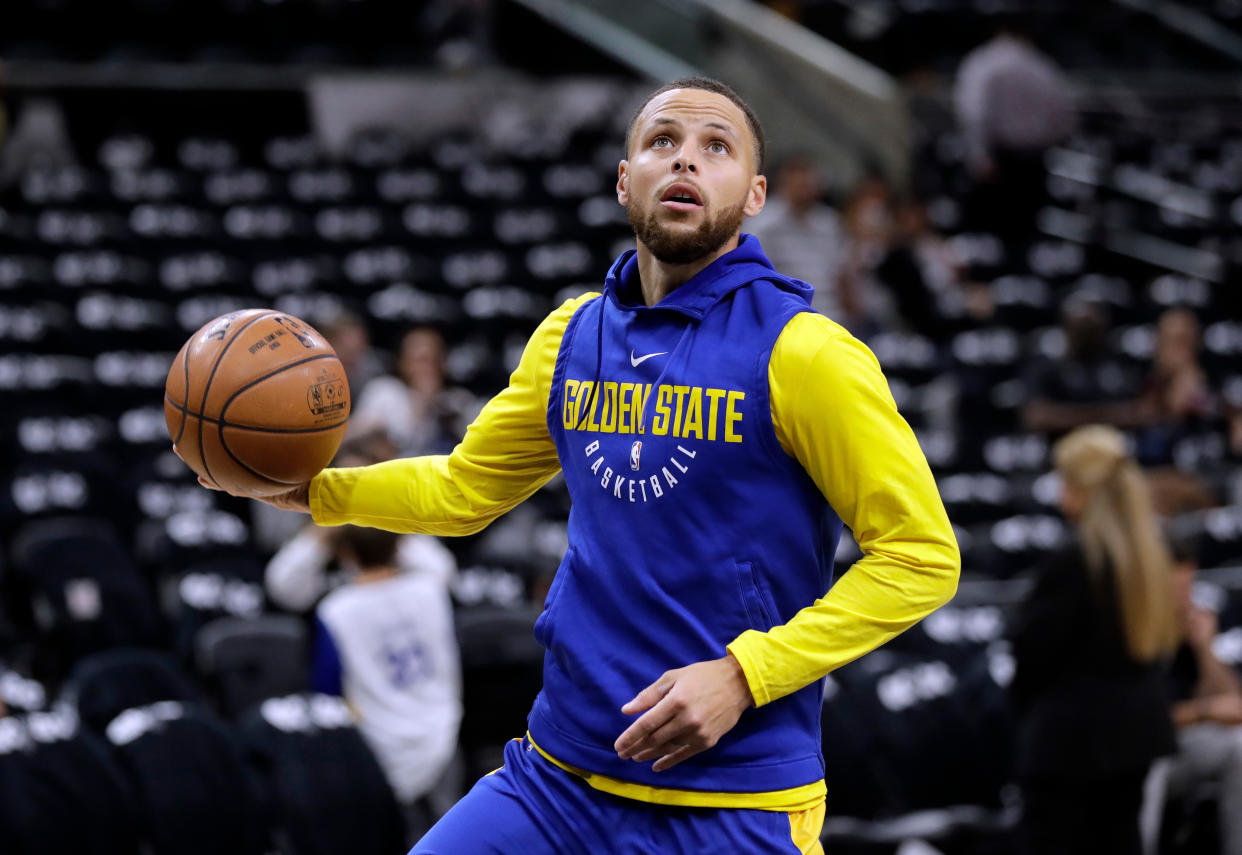 Warriors fans will likely have to wait until Game 2 of the Conference Semifinals to see Steph Curry. (AP Photo)