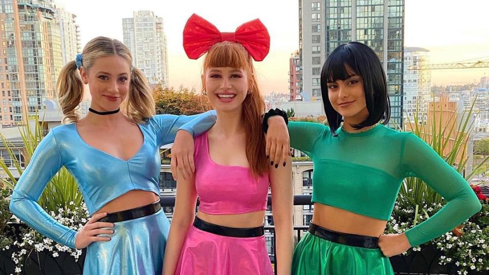 Lili Reinhart, Madelaine Petsch, and Camila Mendes's Powerpuff Girls Costumes