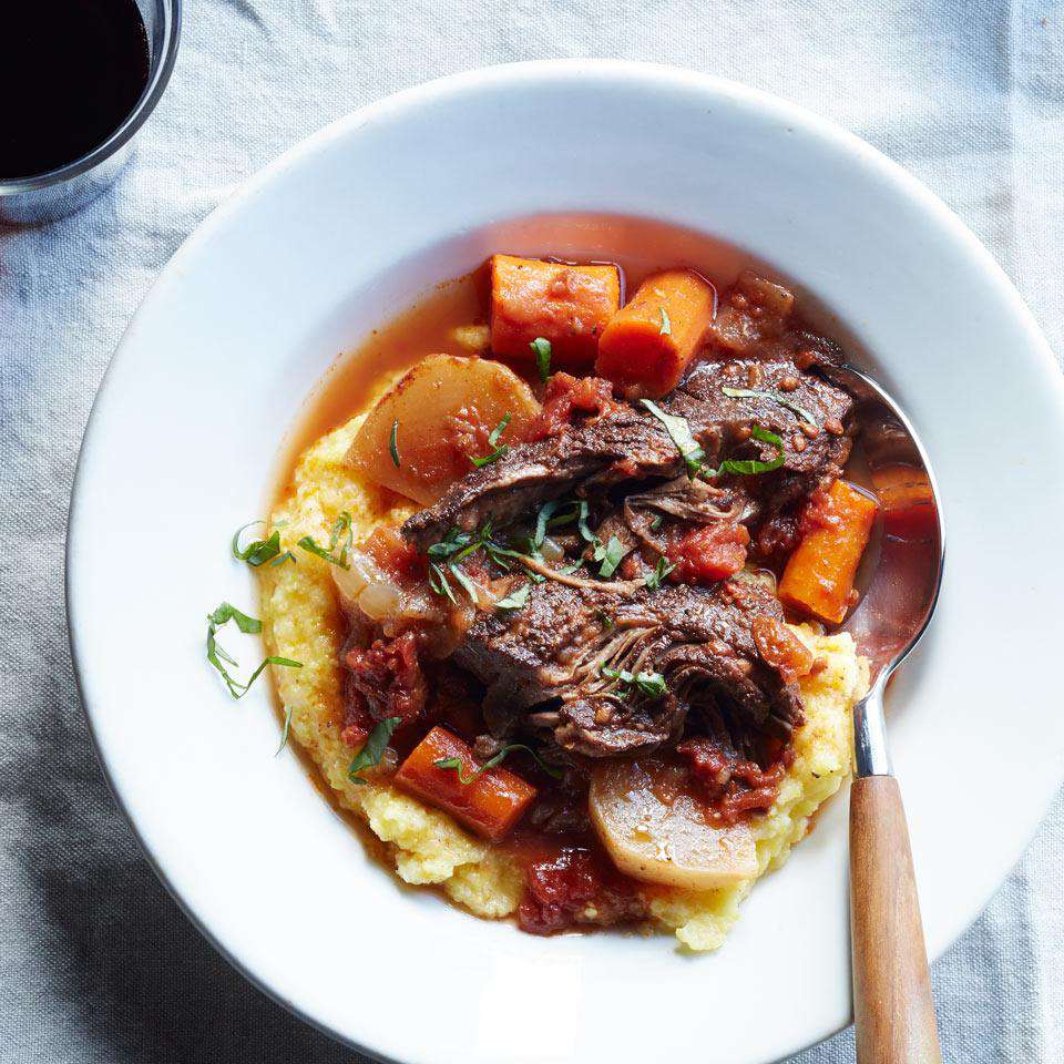 <p>The spice blend in this healthy beef stew recipe--cinnamon, allspice and cloves--may conjure images of apple pie, but the combo is a great fit in savory applications too. Serve over creamy polenta or buttered whole-wheat egg noodles. <a href="https://www.eatingwell.com/recipe/256499/slow-cooker-braised-beef-with-carrots-turnips/" rel="nofollow noopener" target="_blank" data-ylk="slk:View Recipe;elm:context_link;itc:0;sec:content-canvas" class="link ">View Recipe</a></p>