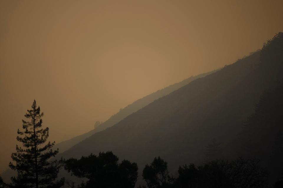 Thick smoke from wildfires hangs over Big Sur, California