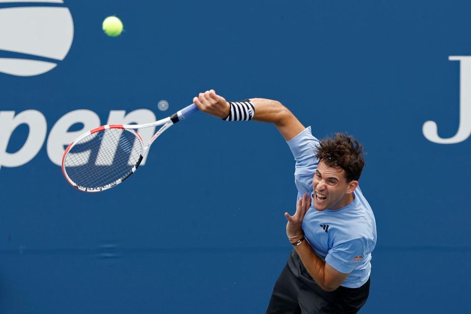 Dominic Thiem defeated Alexander Bublik, 6-3, 6-2, 6-4, during the first round of the 2023 US Open.
