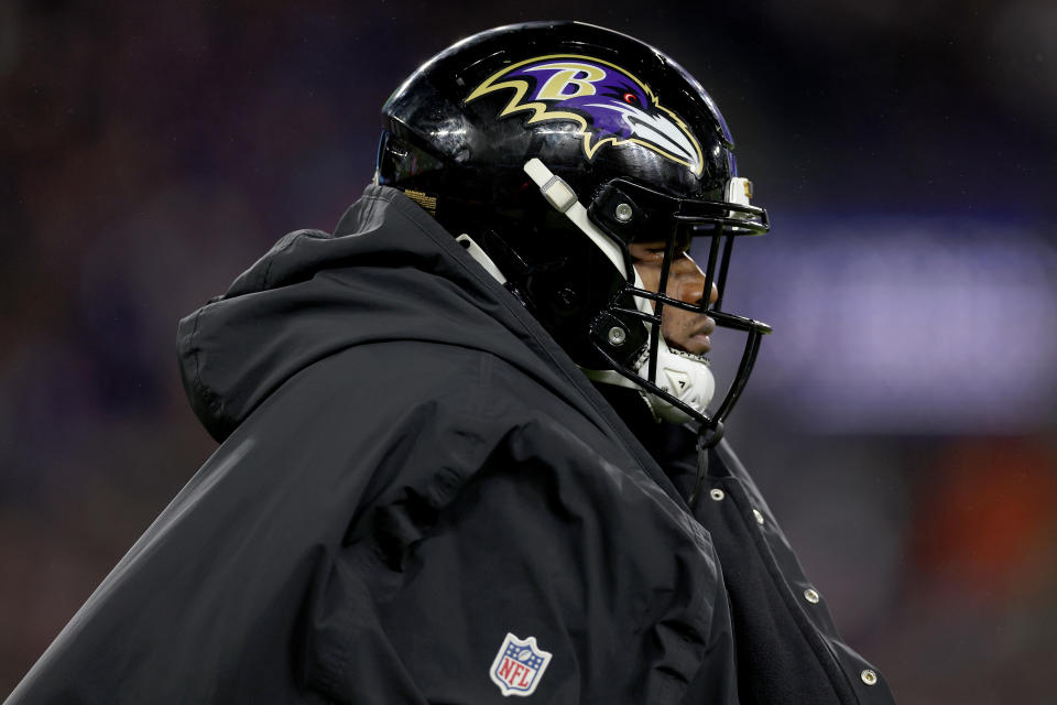 Lamar Jackson y los Baltimore Ravens tendrán que esperar a la próxima temporada tras caer ante los Kansas City Chiefs en el juego de Campeonato de la AFC. (Foto de Patrick Smith/Getty Images)