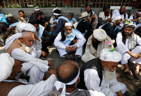 Afghan peace marchers arrive in Kabul, Afghanistan June 18, 2018. REUTERS/Mohammad Ismail