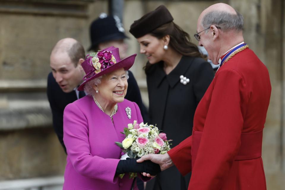 Queen Elizabeth II, Prince William and Kate Middleton