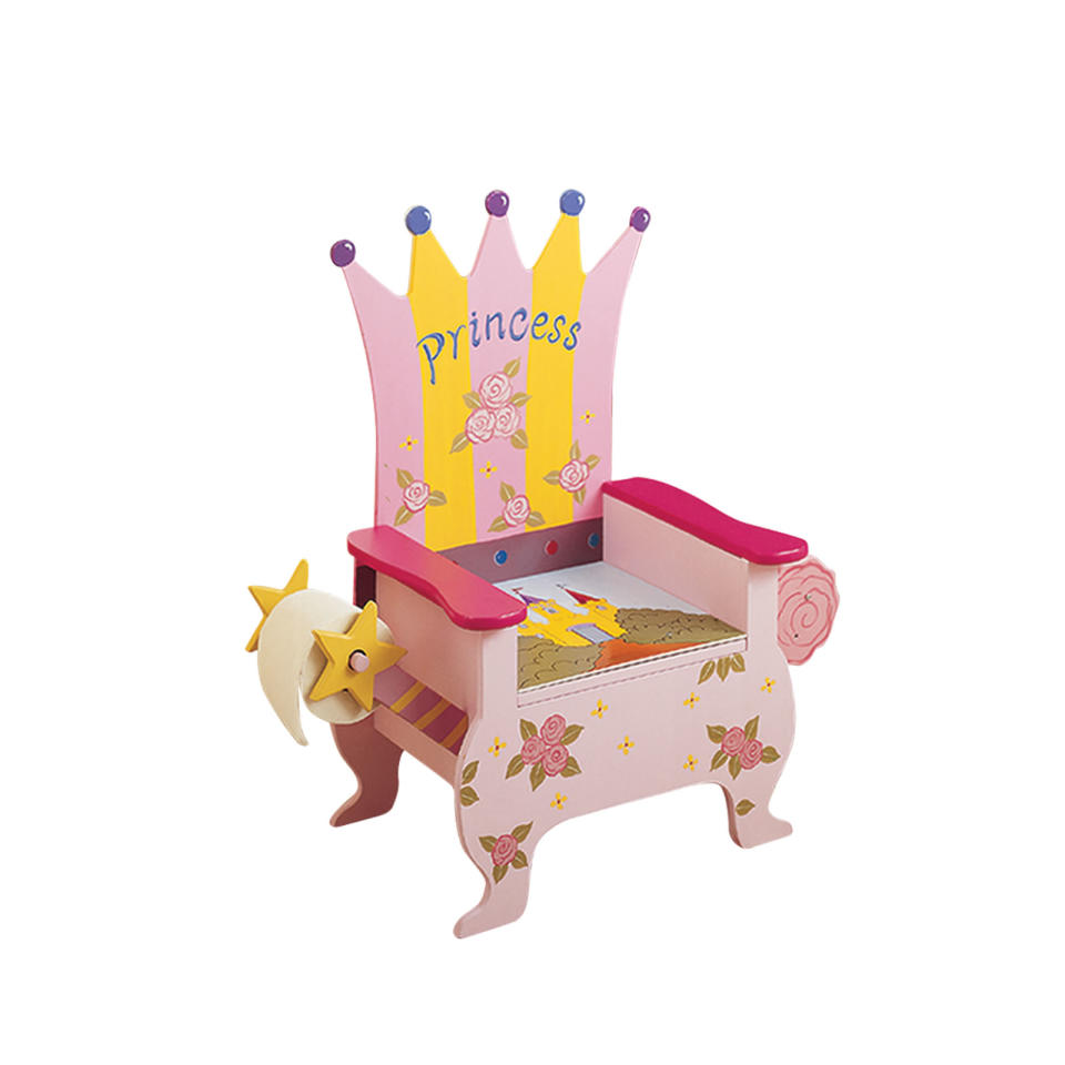 This product image released by Teamson shows the Princess Potty Chair. For some parents, summertime is potty training time. And like so many aspects of life with kids, potty training means gear, lots of gear. The choices in potty seats and chairs proliferated and sprouted all manner of bells and whistles. (AP Photo/Teamson)