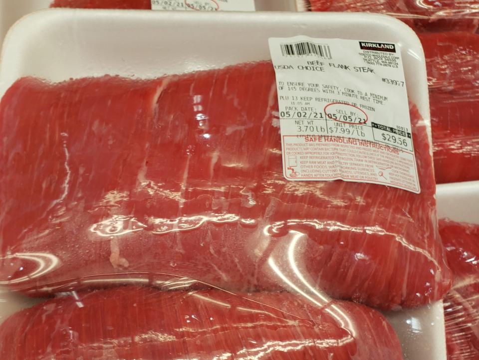 bulk package of flank steak at costco