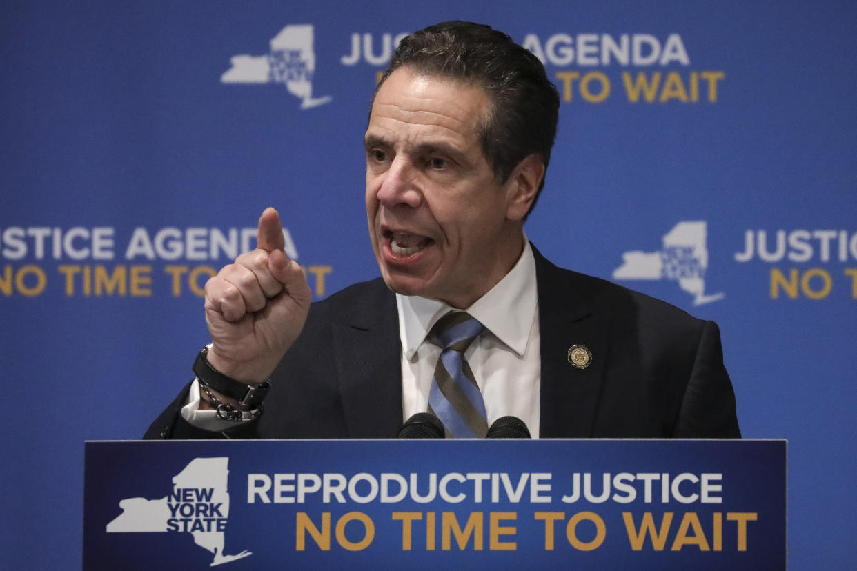 New York Gov. Andrew Cuomo joked about #MeToo when speaking to reporters. (Photo: Getty Images)