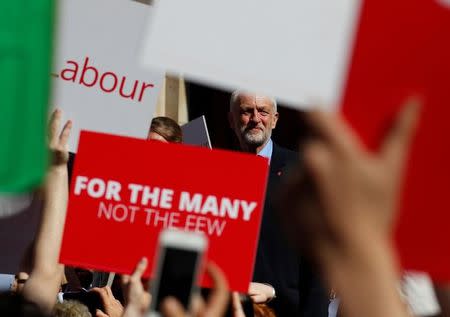 Jeremy Corbyn, the leader of Britain's opposition Labour Party, attends a campaign event in York, May 10, 2017. REUTERS/Phil Noble