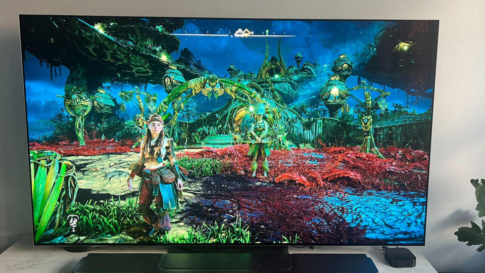 LG G3 OLED showing Horizon Forbidden West