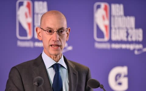 The NBA backs "freedom of expression," its commissioner Adam Silver insisted earlier this week - Credit: GLYN KIRK/AFP