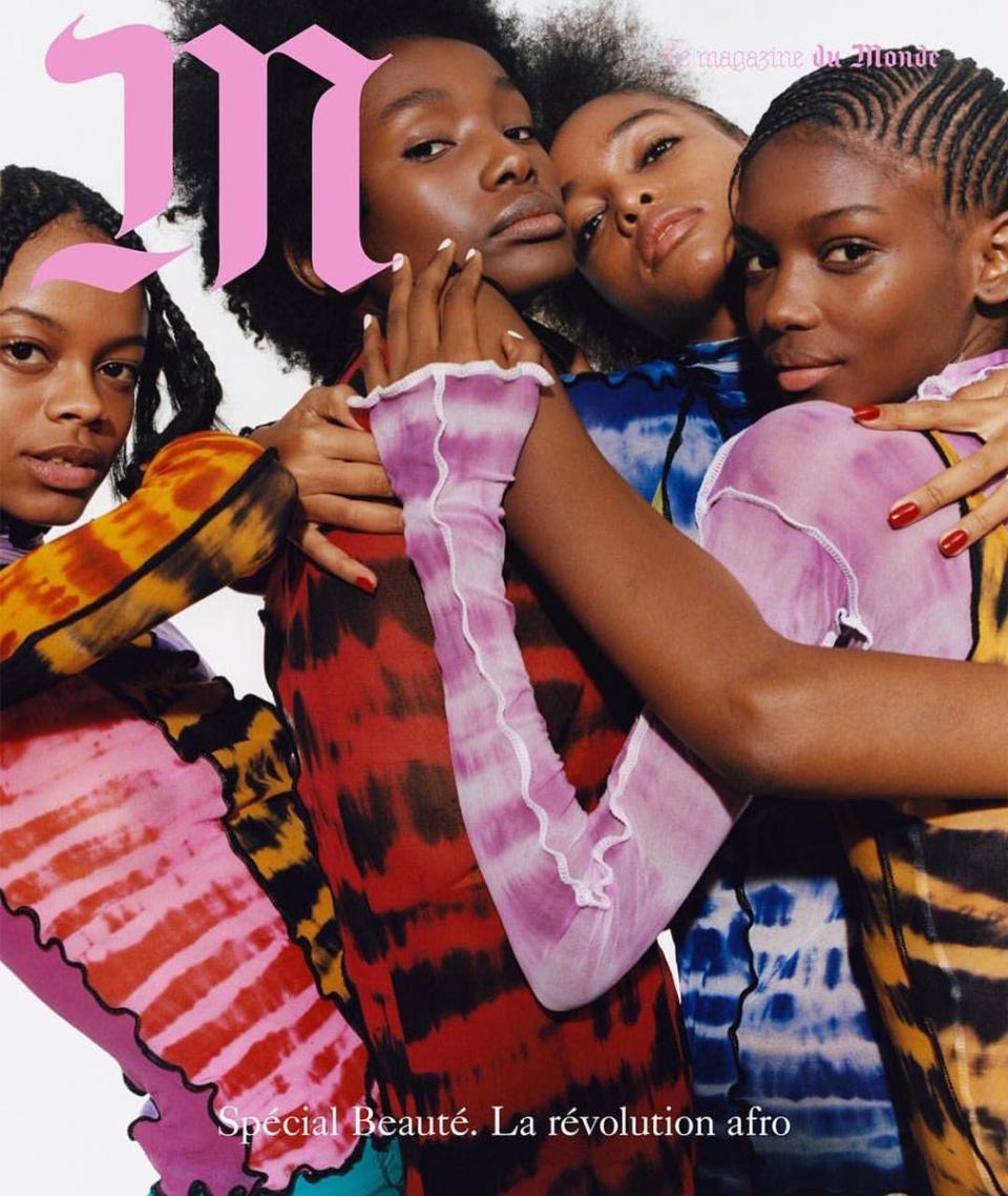 Models wearing Asai on the cover of Le Monde magazine