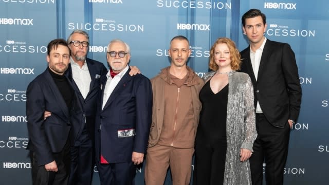 Kieran Culkin, Alan Ruck, Brian Cox, Jeremy Strong, Sarah Snook, Nicholas Braun attend HBO's "Succession" Season 4 premiere.