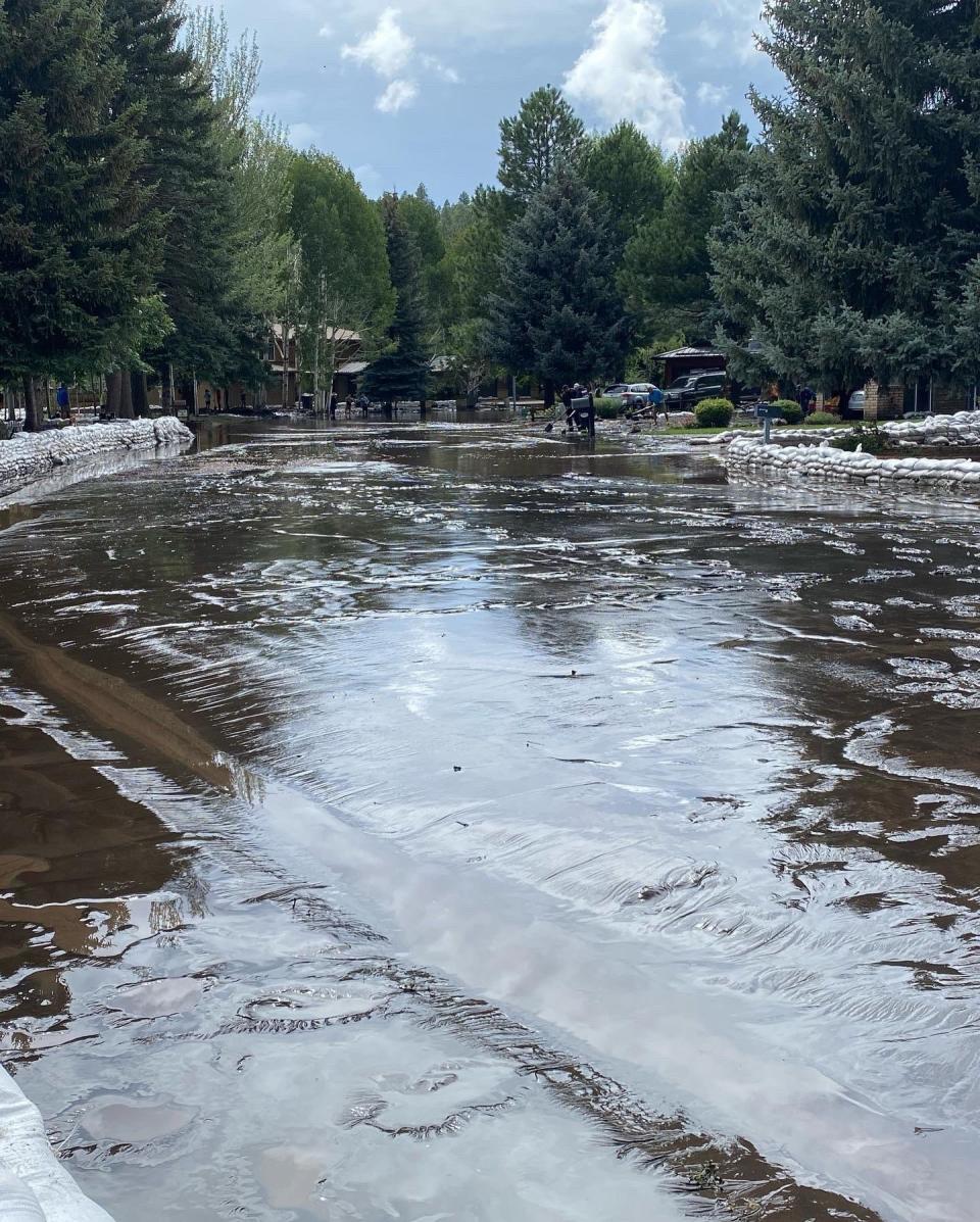 Photo of the flooding on July 27, 2022 on Stevanna Way in Flagstaff  uploaded to Twitter by Flagstaff Mayor Paul Deasy.