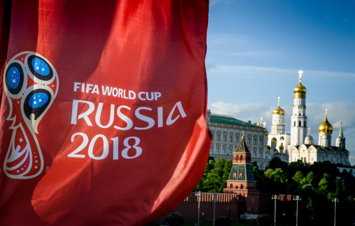 Mundial de Rusia 2018, en frente del Kremlin. Foto: Getty/AFP