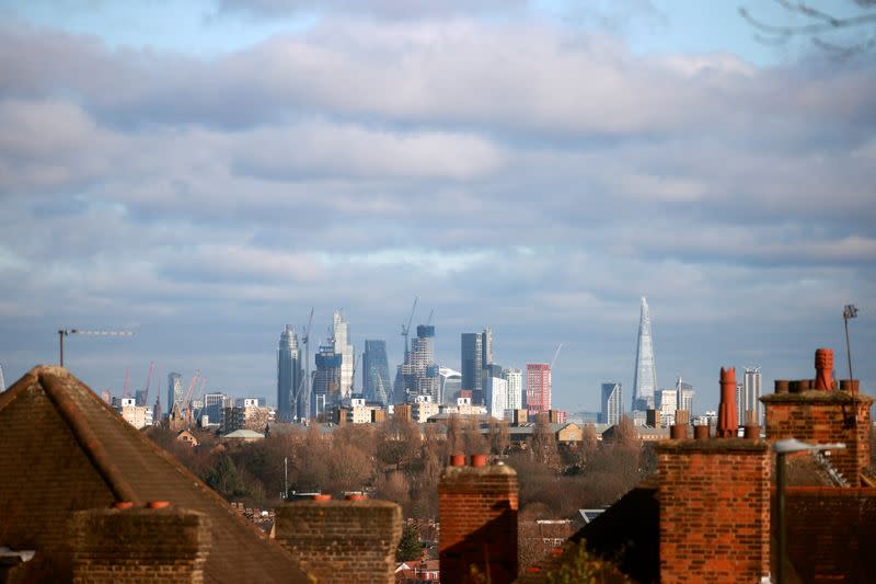 A general view shows the London skyline