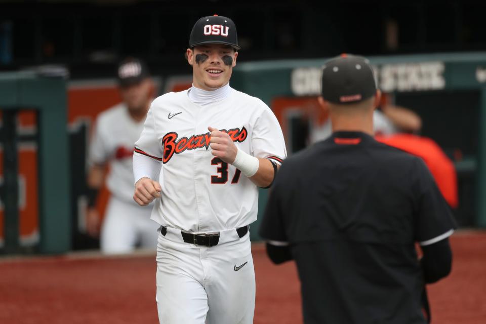 Oregon State second baseman Travis Bazzana was named Perfect Game USA co-national player of the week after he batted .563 with three home runs and seven runs batted in at the College Baseball Classic in Surprise, Arizona. No. 22 Texas Tech plays No. 7 Oregon State at noon Wednesday at Globe Life Field in Arlington.