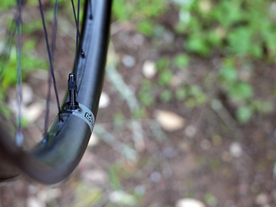 rim closeup on new race face eras carbon MTB wheels