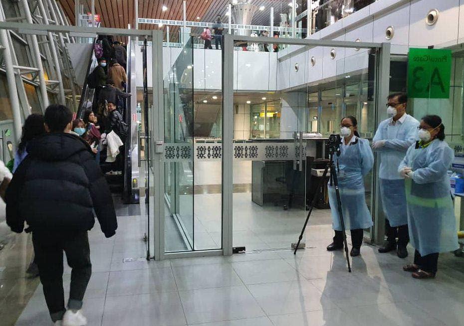 Travellers being screened by Health Ministry officials at the Kuala Lumpur International Airport January 23, 2020. — Picture via Facebook/ Noor Hisham Abdullah