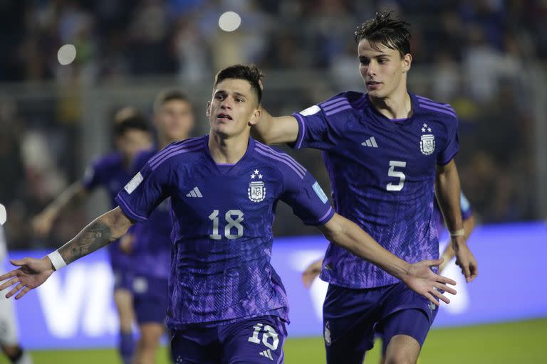 Brian Aguirre anotó su primer tanto en el Mundial Sub 20 con la camiseta de la Argentina ante Nueva Zelanda