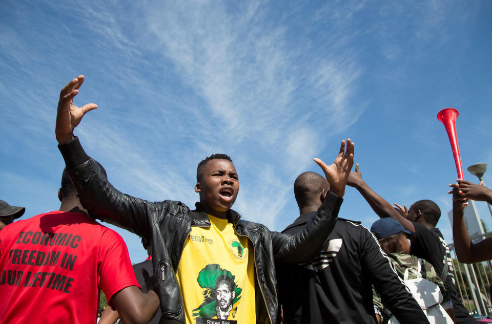 Students protests in Durban, South Africa