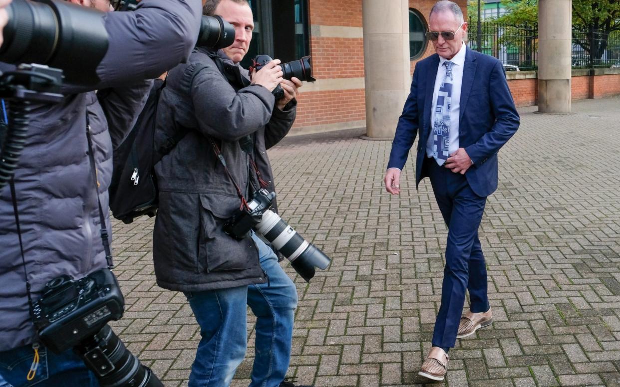 Paul Gascoigne arrives at Teesside Crown Court - Getty Images Europe