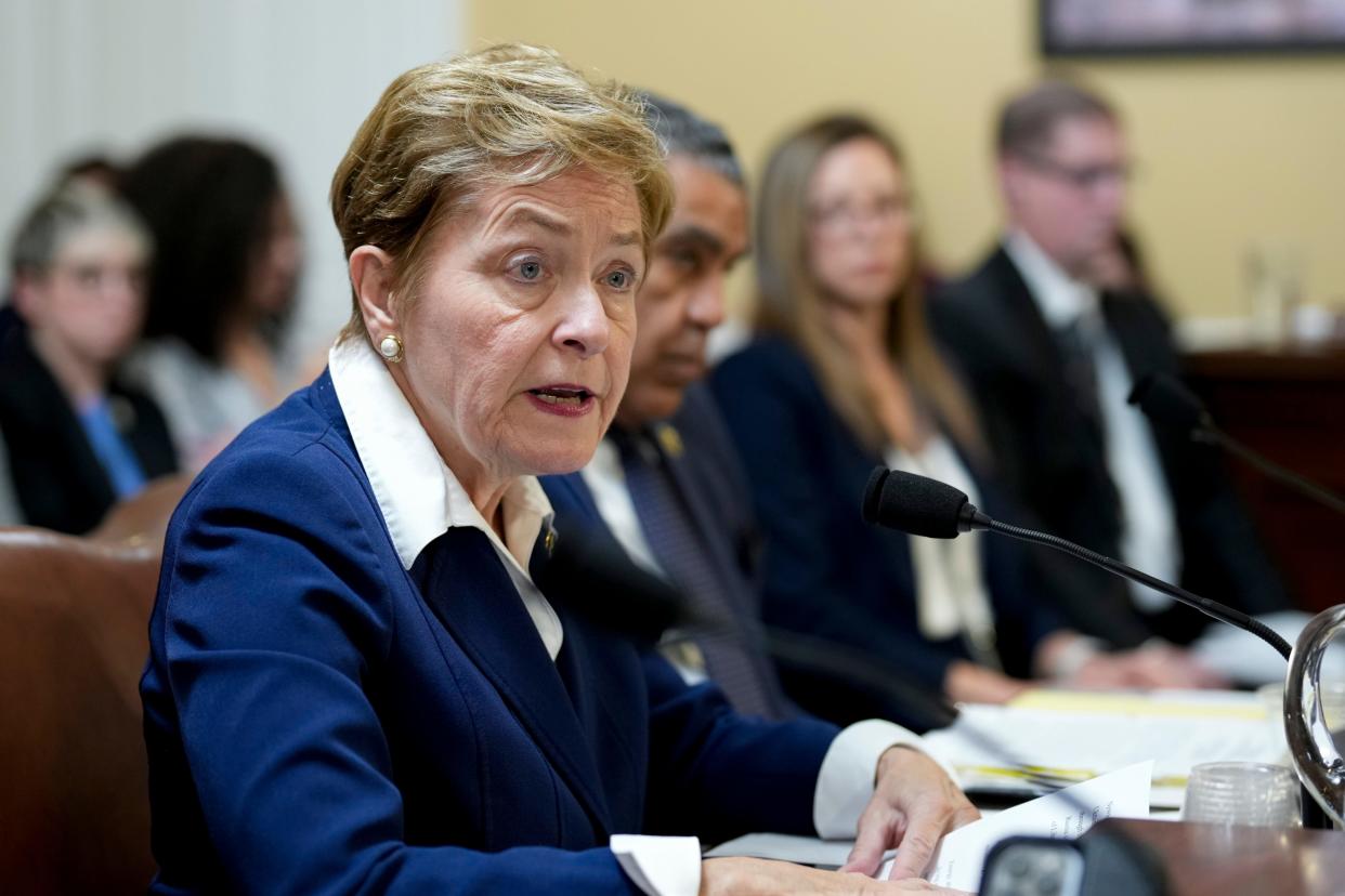 Rep. Marcy Kaptur, D-Toledo, pictured during an October committee hearing, represents northwest Ohio as the longest-serving woman in Congress.