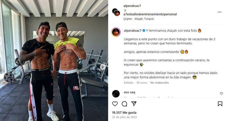 Mesut Özil con su personal trainer