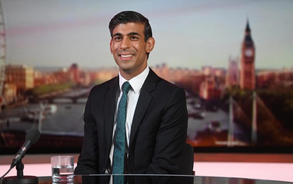 Rishi Sunak appearing on The Andrew Marr Show on Sunday - Jeff Overs/BBC 