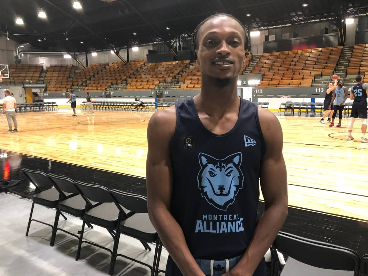 Hernst Laroche, 33, has played professional basketball in Europe, Africa and South America. Now, he gets a chance to play in his hometown.  (Antoni Nerestant/CBC - image credit)