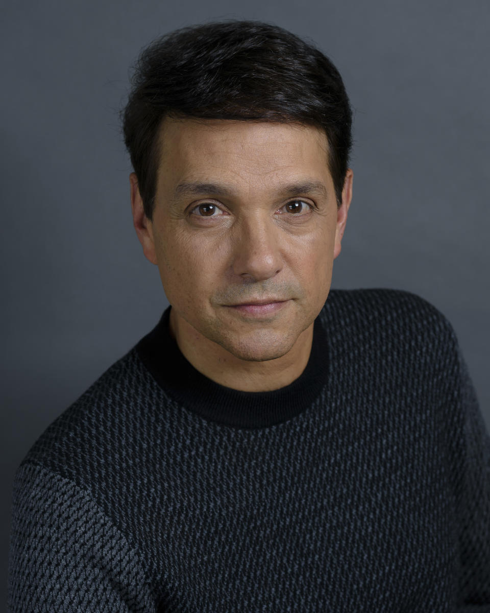 Actor Ralph Macchio poses for a portrait in New York on Oct. 4, 2022, to promote his memoir "Waxing On." (Photo by Christopher Smith/Invision/AP)