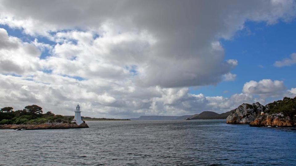 Hells Gates, the Macquarie Heads entrance to Macquarie Harbour