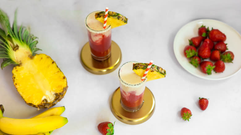 Lava Flow cocktails