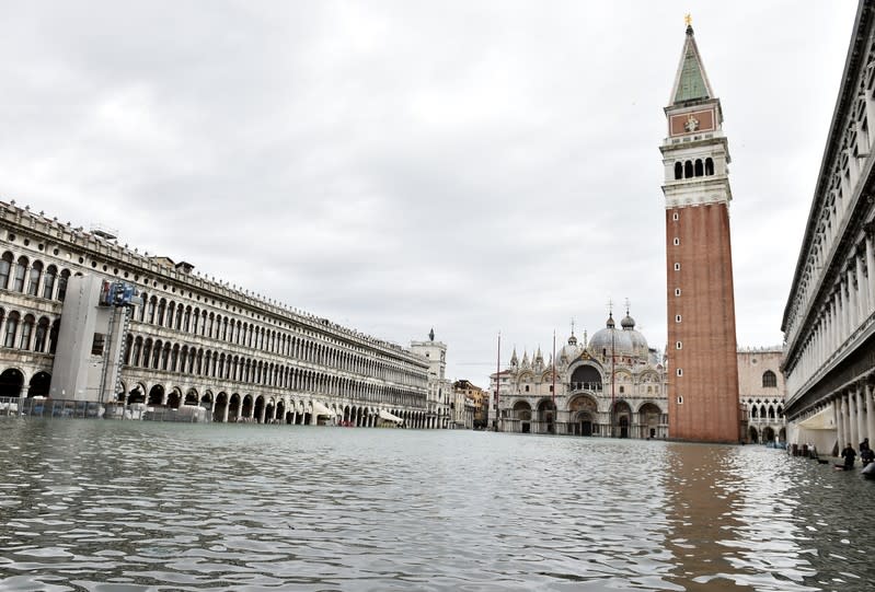 Flooding in the lagoon city of Venice