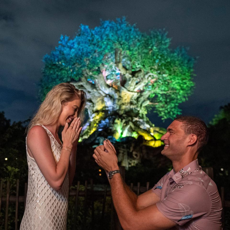 Milwaukee Bucks center Brook Lopez met his fiancee, Hailee Nicole Strickland, at Animal Kingdom. Thirteen years later, the couple returned to the theme park and got engaged.