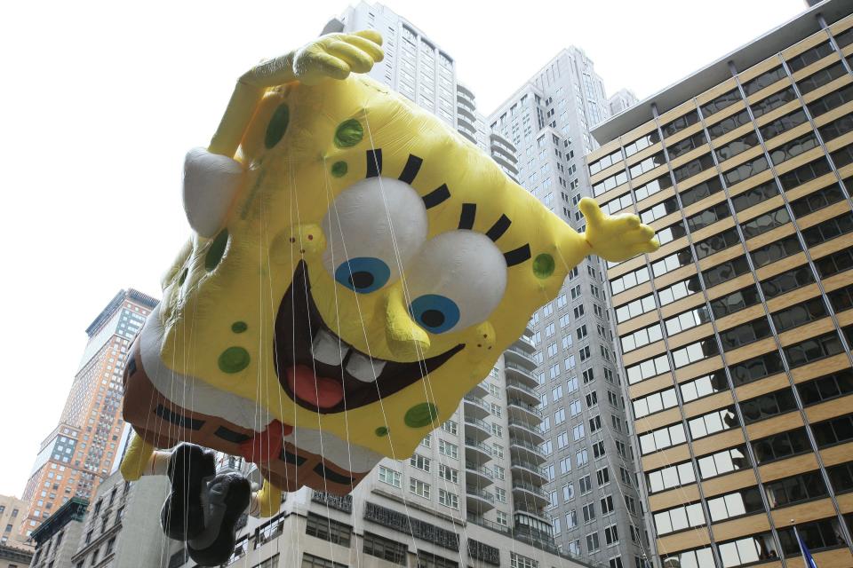 Nickelodeon's Spongebob Squarepants floats down Broadway for the 84th annual Macy's Thanksgiving Day Parade on November 25, 2010 in New York City. (Photo by Neilson Barnard/Getty Images for Nickelodeon)