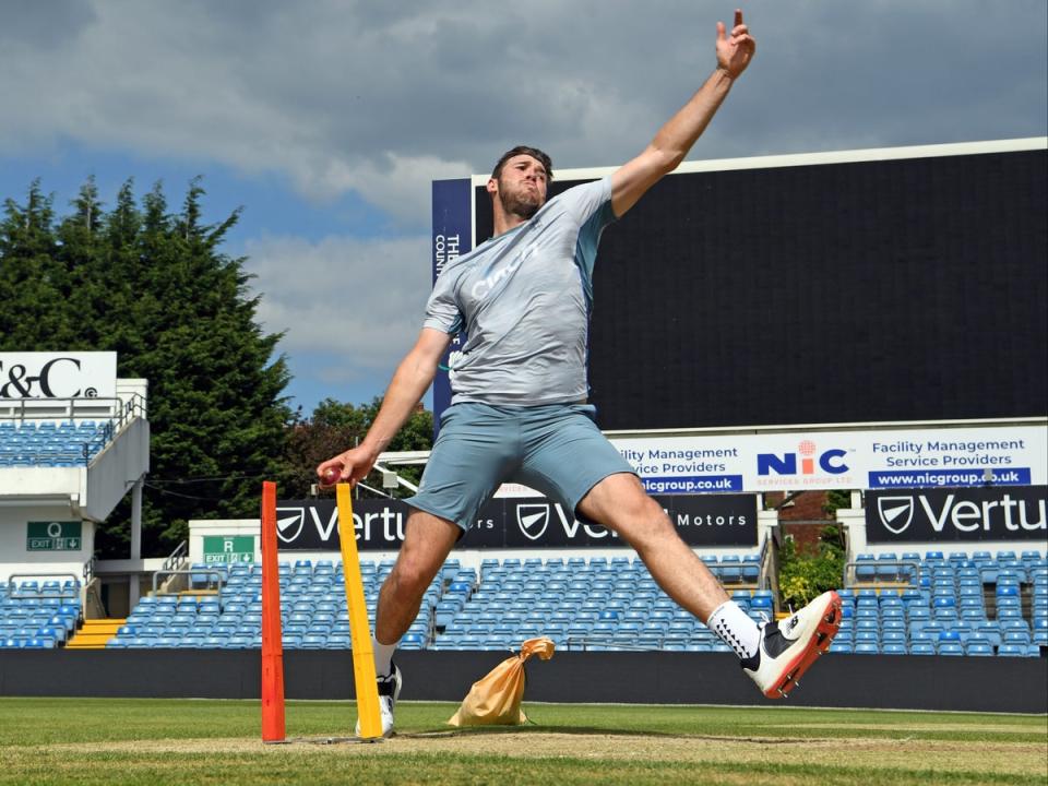 Jamie Overton was ruled out of the Ashes with a back stress fracture in January (Getty)