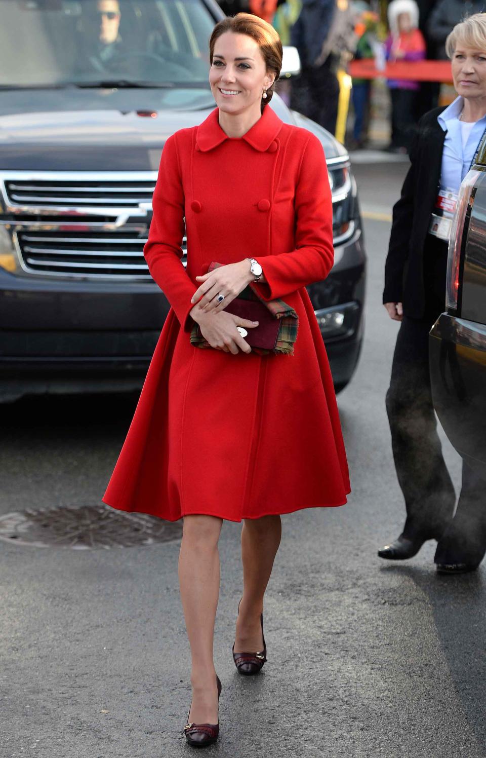 A bright coat dress