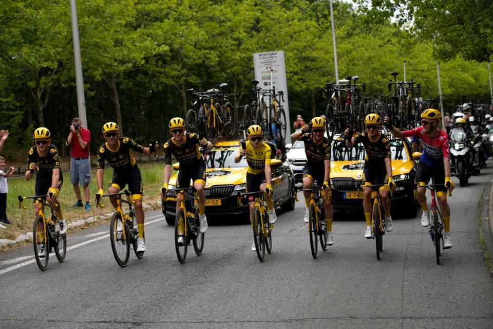 Jonas Vingegaard and Jumbo Visma secured back-to-back yellow jerseys at the Tour de France (Copyright 2023 The Associated Press. All rights reserved)