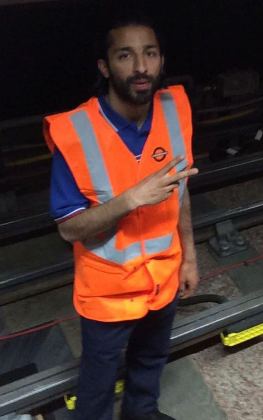 Khuram Butt, the London Bridge terrorist pictured working at West Kensington tube station in May 2016 - Credit: NOBLE/DRAPER