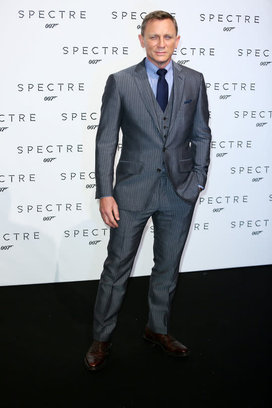 Daniel Craig at the 'Spectre’ Premiere on Oct. 27, 2015 in Rome.