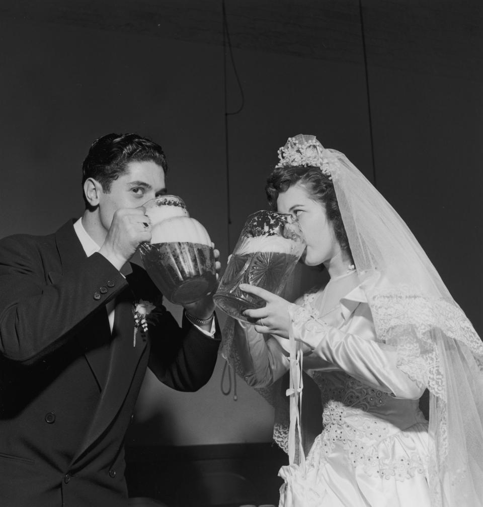 <h1 class="title">Wedding Drinks</h1><cite class="credit">Photo by Hulton Archive/Getty Images</cite>