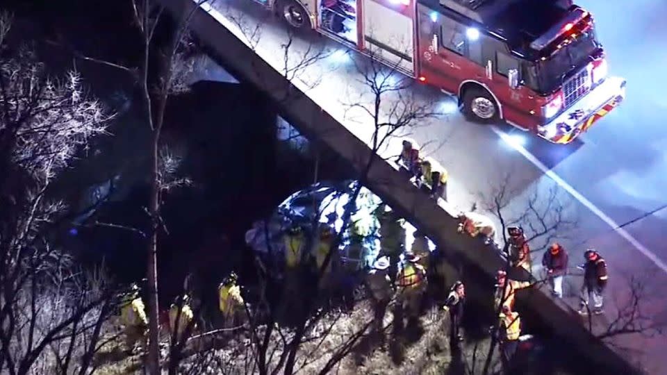 Rescuers help free a man trapped for nearly a week in mangled truck. - WLS